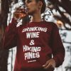 Apparel * | Wondery. Wondery Drinking Wine Crewneck