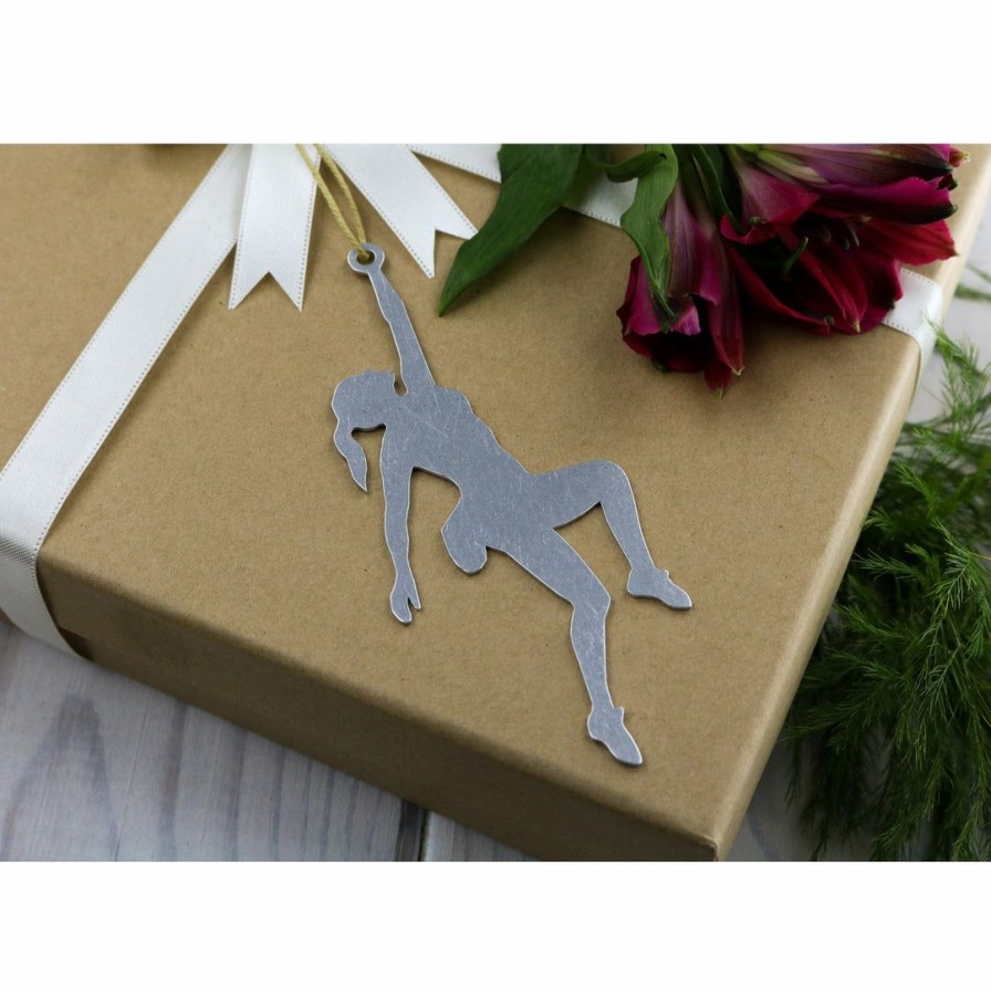 Gear & Wellness * | Iron Maid Art Climbing Outdoors Girl Metal Holiday Gift Christmas Ornament