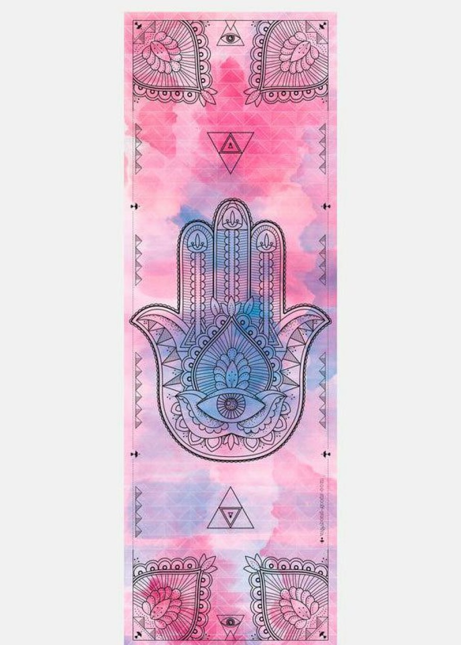 Featured * | Vagabond-Goods Camping Gear Hamsa Microfiber Yoga Towel Pink