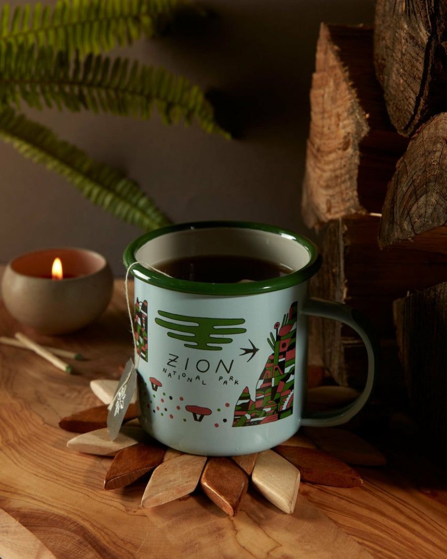 Featured * | Parks Project Camping Gear Zion Lizards Enamel Mug