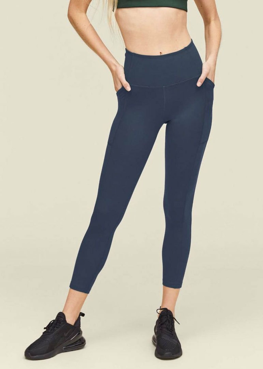 Apparel * | Girlfriend Collective Home Page High-Rise Pocket Legging Midnight