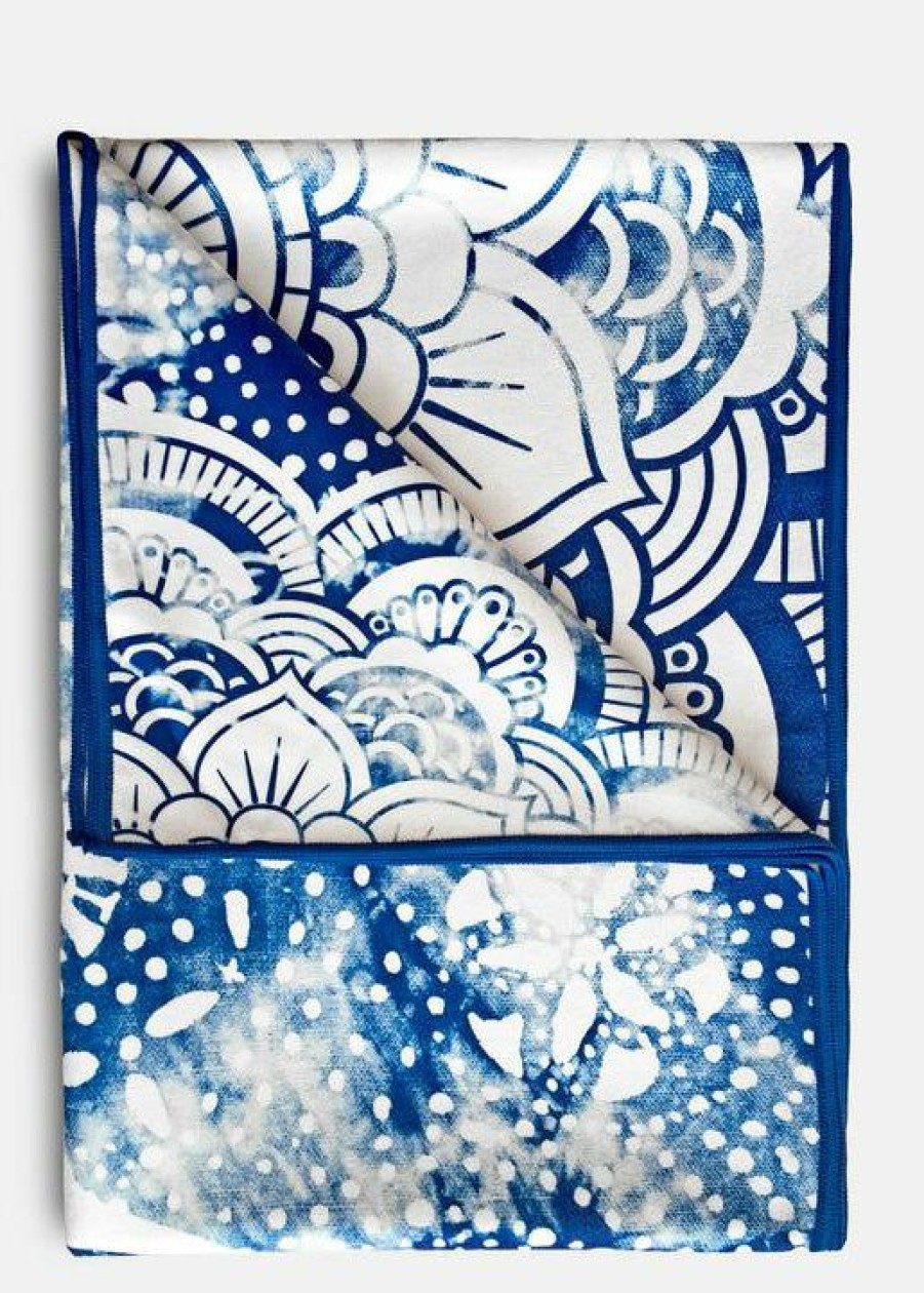 Featured * | Vagabond-Goods Mandala Microfiber Yoga Towel Camping Gear Blue