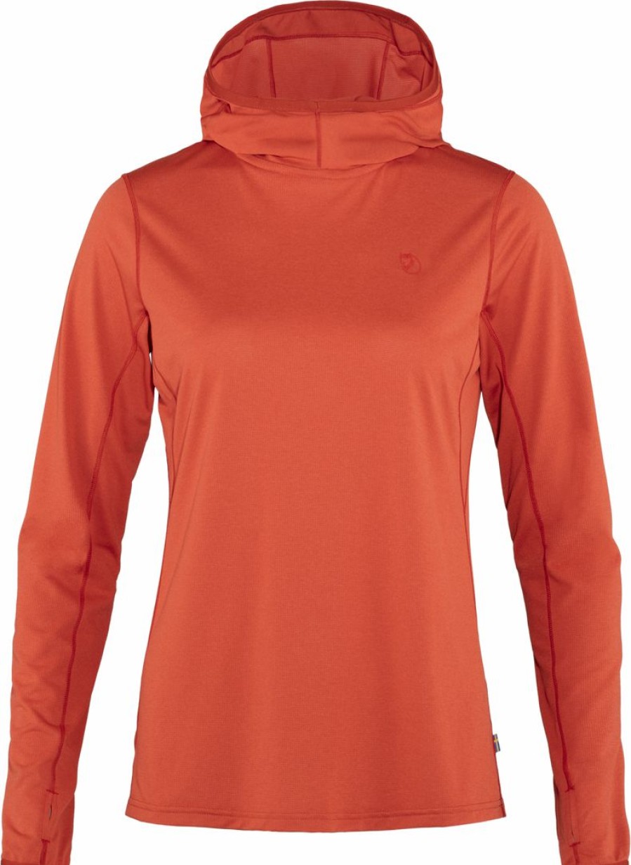 Apparel * | Fjallraven Abisko Sun-Hoodie Women'S Home Page Rowan Red