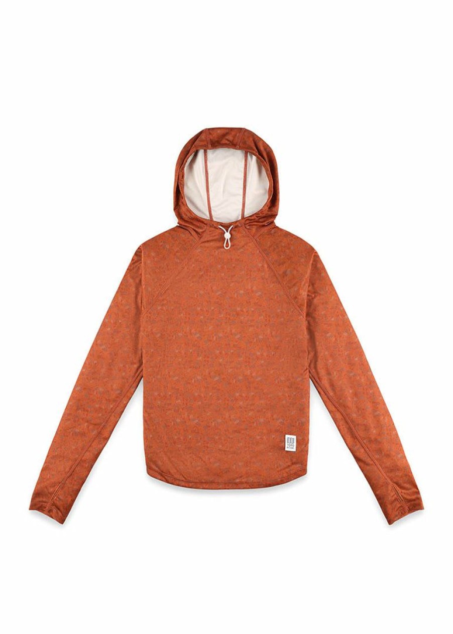 Apparel * | Topo Designs River Hoodie- Womens Clay Terrazzo