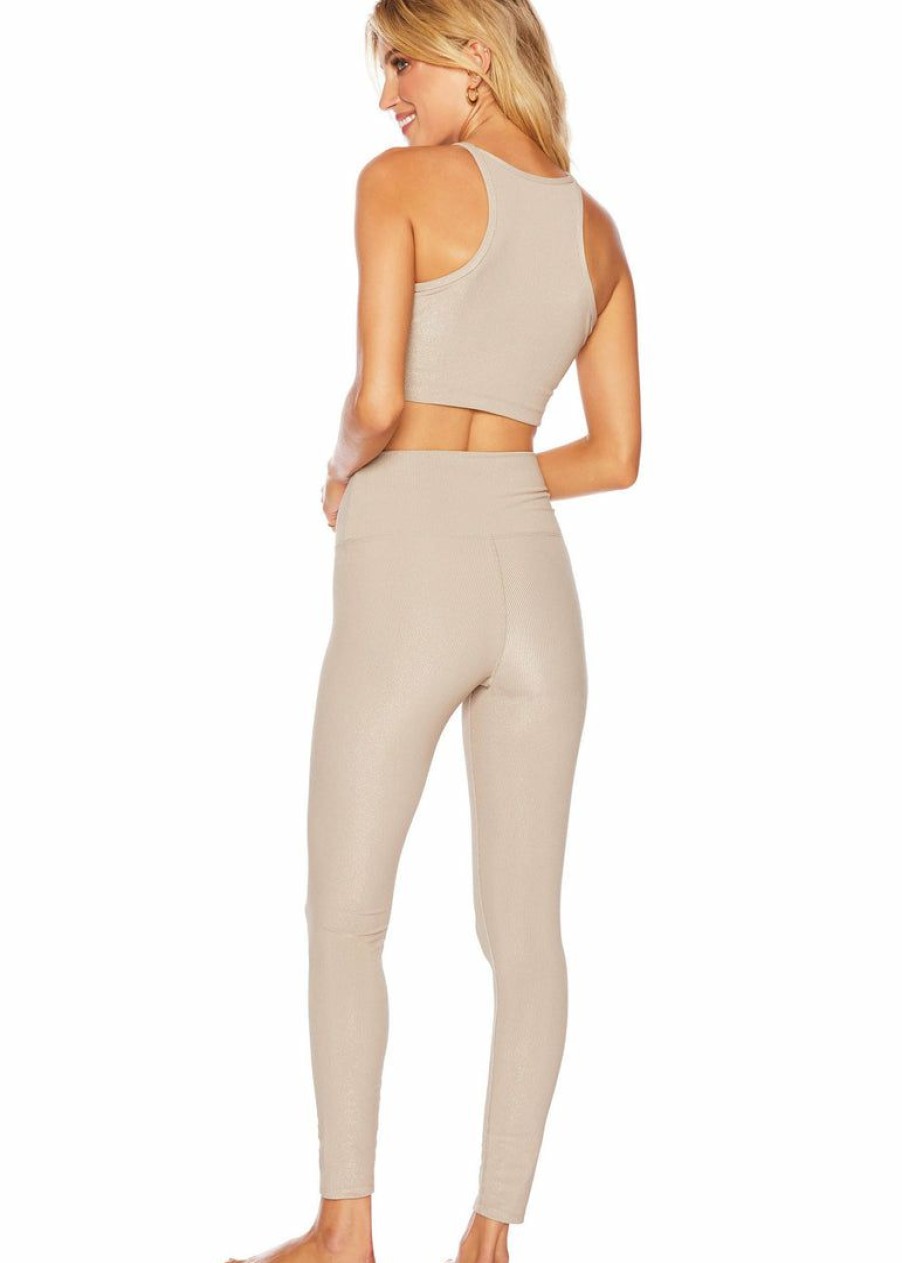 Apparel * | Beach Riot Glitter Ayla Legging Taupe