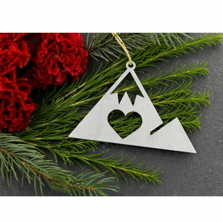 Gear & Wellness * | Iron Maid Art Mountains Metal Holiday Gift Christmas Ornament Home Page