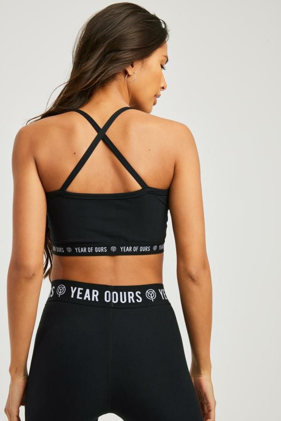 Apparel * | Year Of Ours Home Page Logo Bralette Black