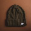 Accessories & Bags * | Wondery. Tight Knit Bear Beanie Olive