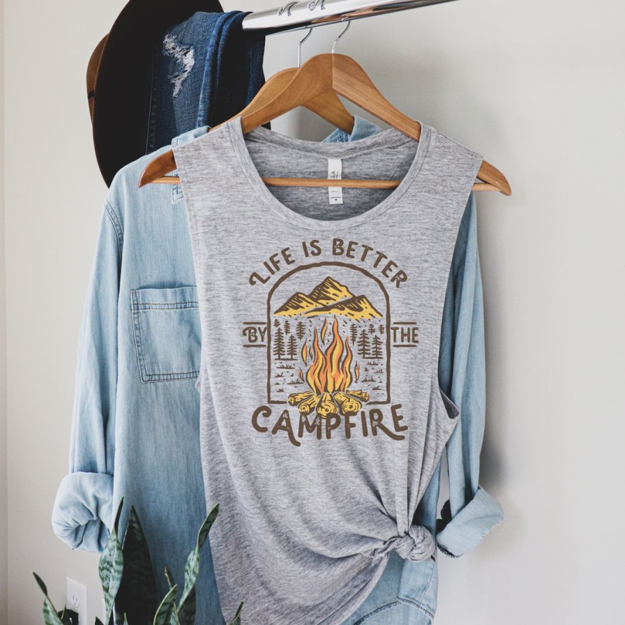 Apparel * | 208 Tees Home Page Life Is Better At A Campfire Tank