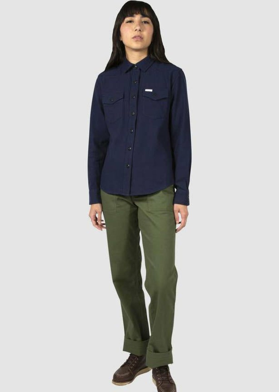 Apparel * | Topo Designs Mountain Shirt Women Navy