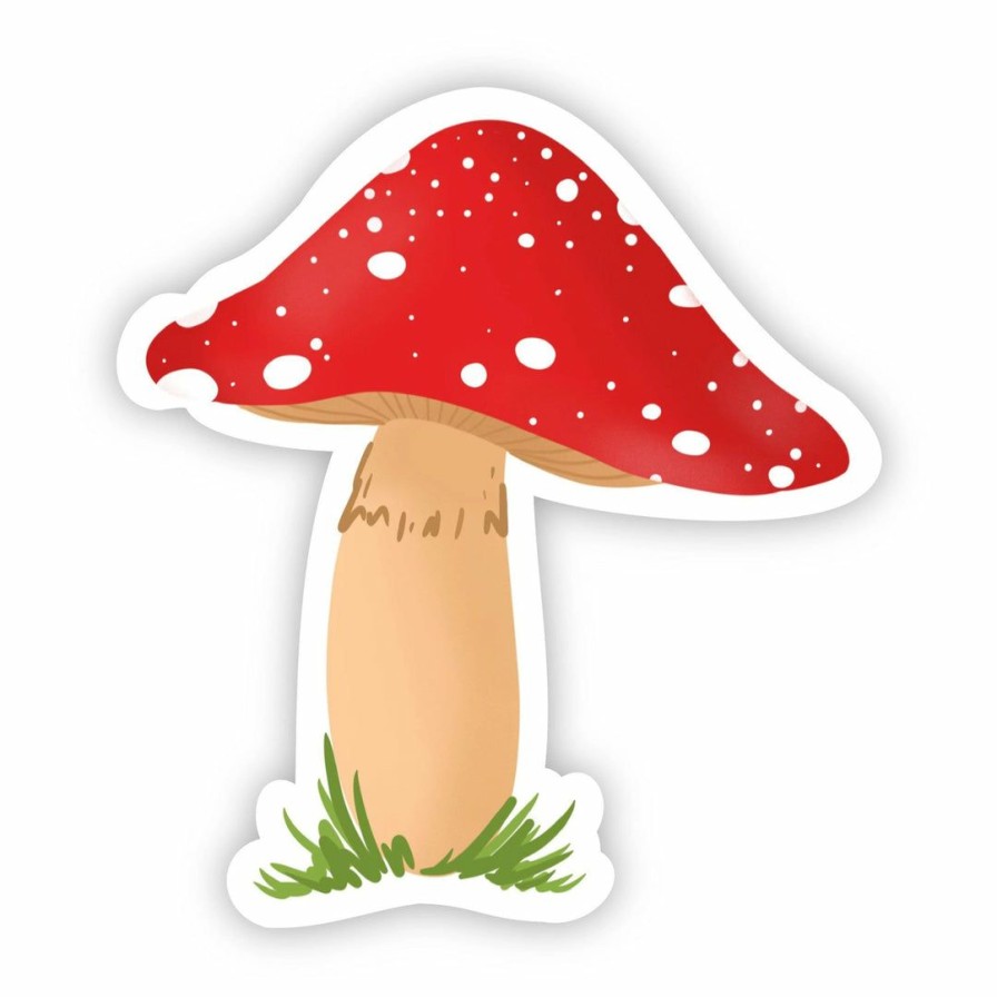 Accessories & Bags * | Big Moods Home Page Red Mushroom Weatherproof Sticker