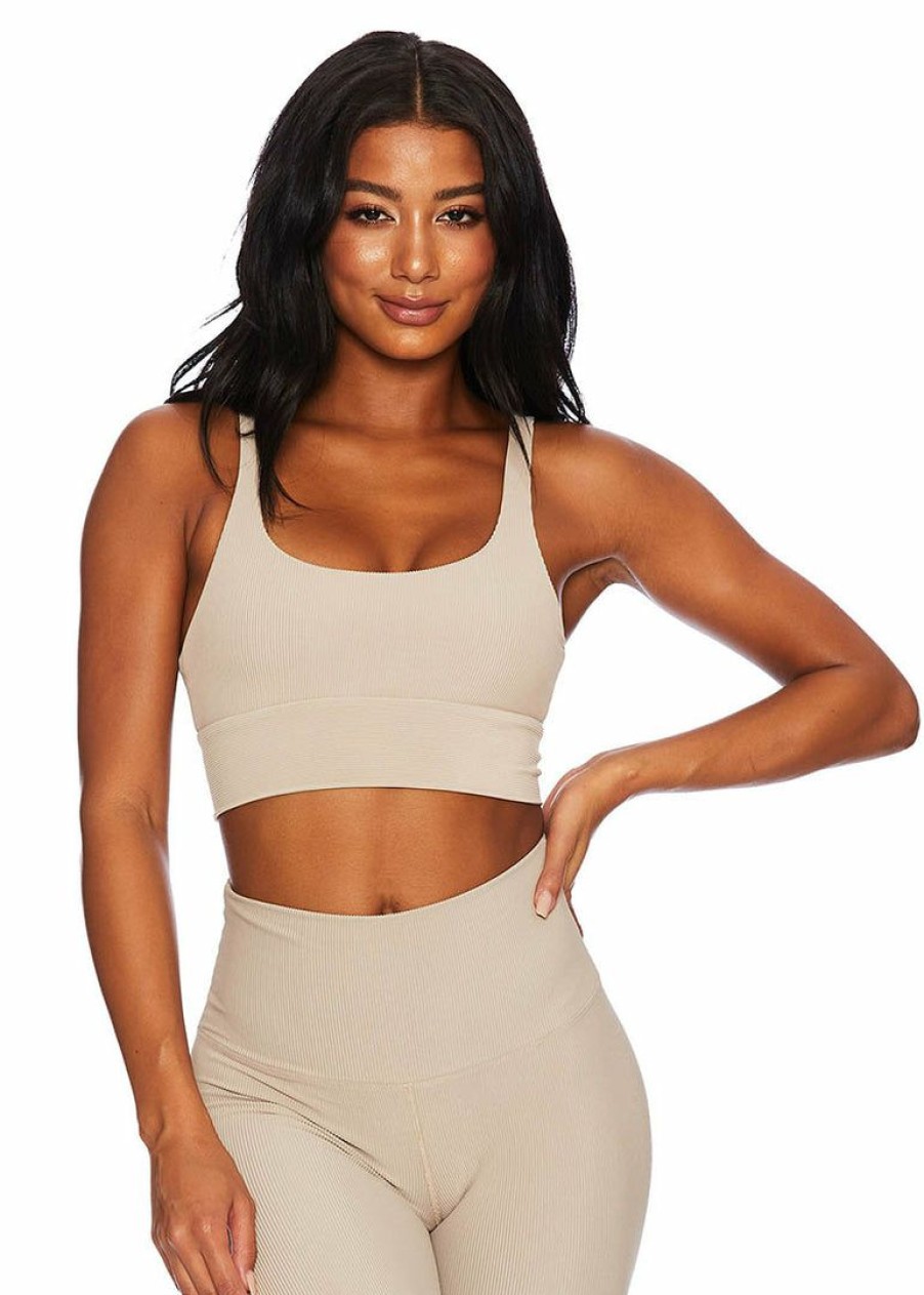 Apparel * | Beach Riot Studio Lover Leah Top Taupe