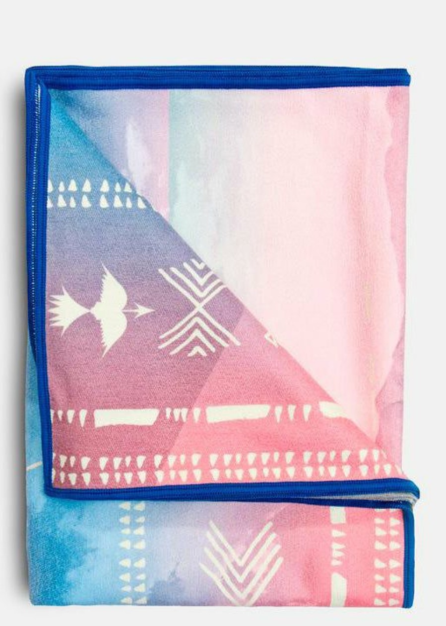 Featured * | Vagabond-Goods Sahara Microfiber Yoga Towel Camping Gear Blue/Pink