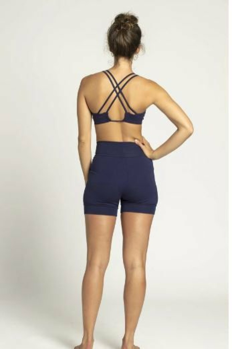 Apparel * | Ripple Yogawear Slouchy Yoga Shorts Home Page Navy