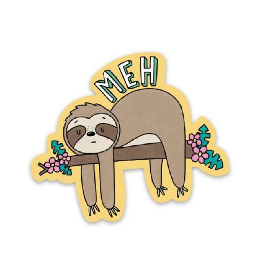 Accessories & Bags * | Big Moods Home Page Meh Sticker- Sloth