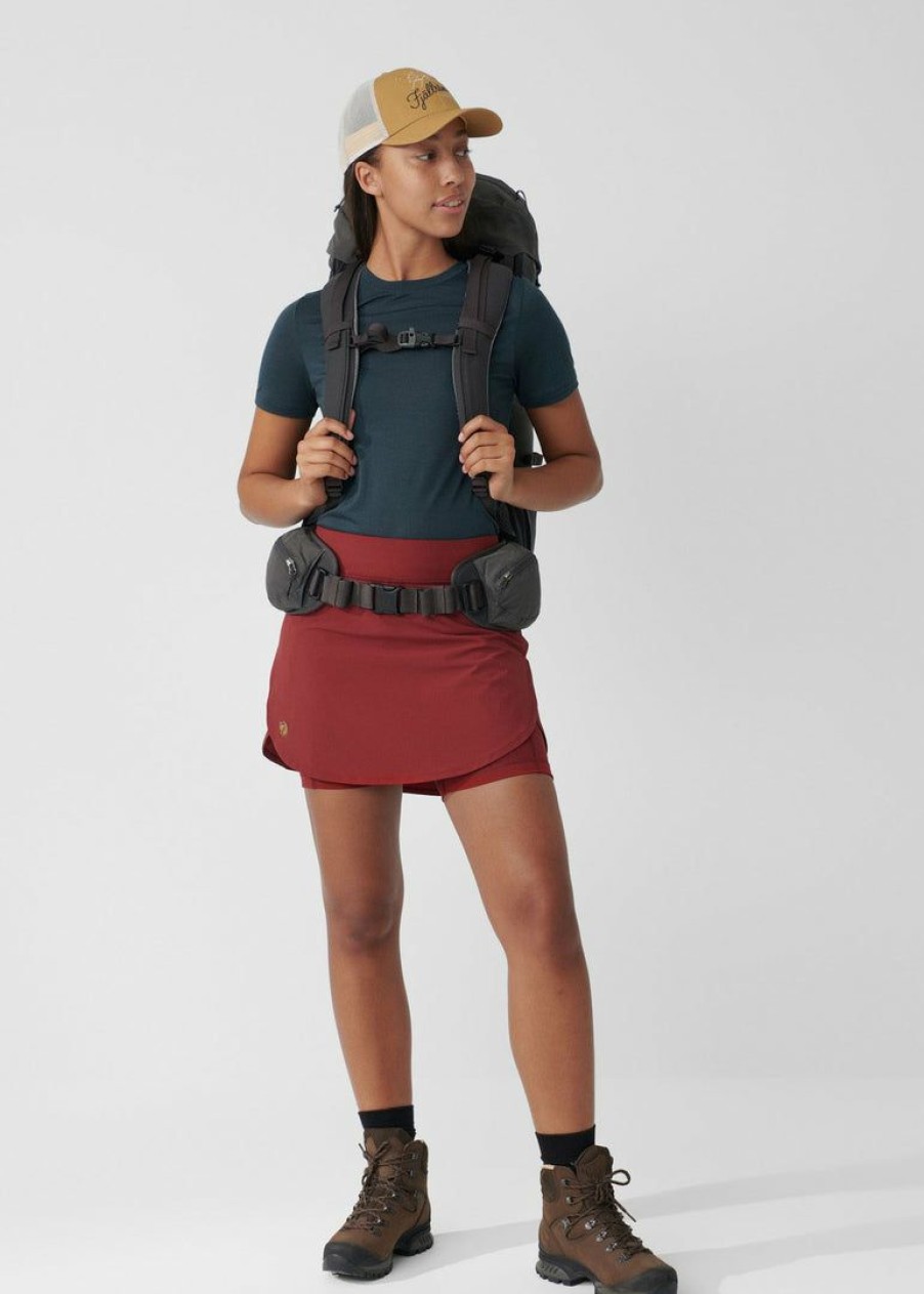 Apparel * | Fjallraven Abisko Midsummer Skort Hiking Bottoms Pomegranate Red