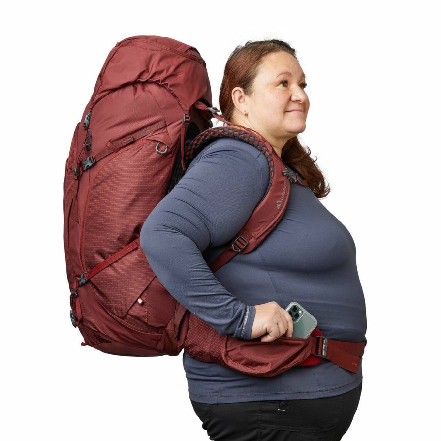 Featured * | Gregory Bags Women'S Kalmia 60 Plus Size Pack Bordeaux Red