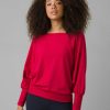 Apparel * | Prana Ridgeview Top Home Page Red Berry