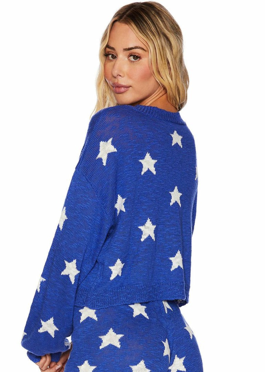 Apparel * | Beach Riot Home Page Ava Sweater- Stars Stars & Stripes