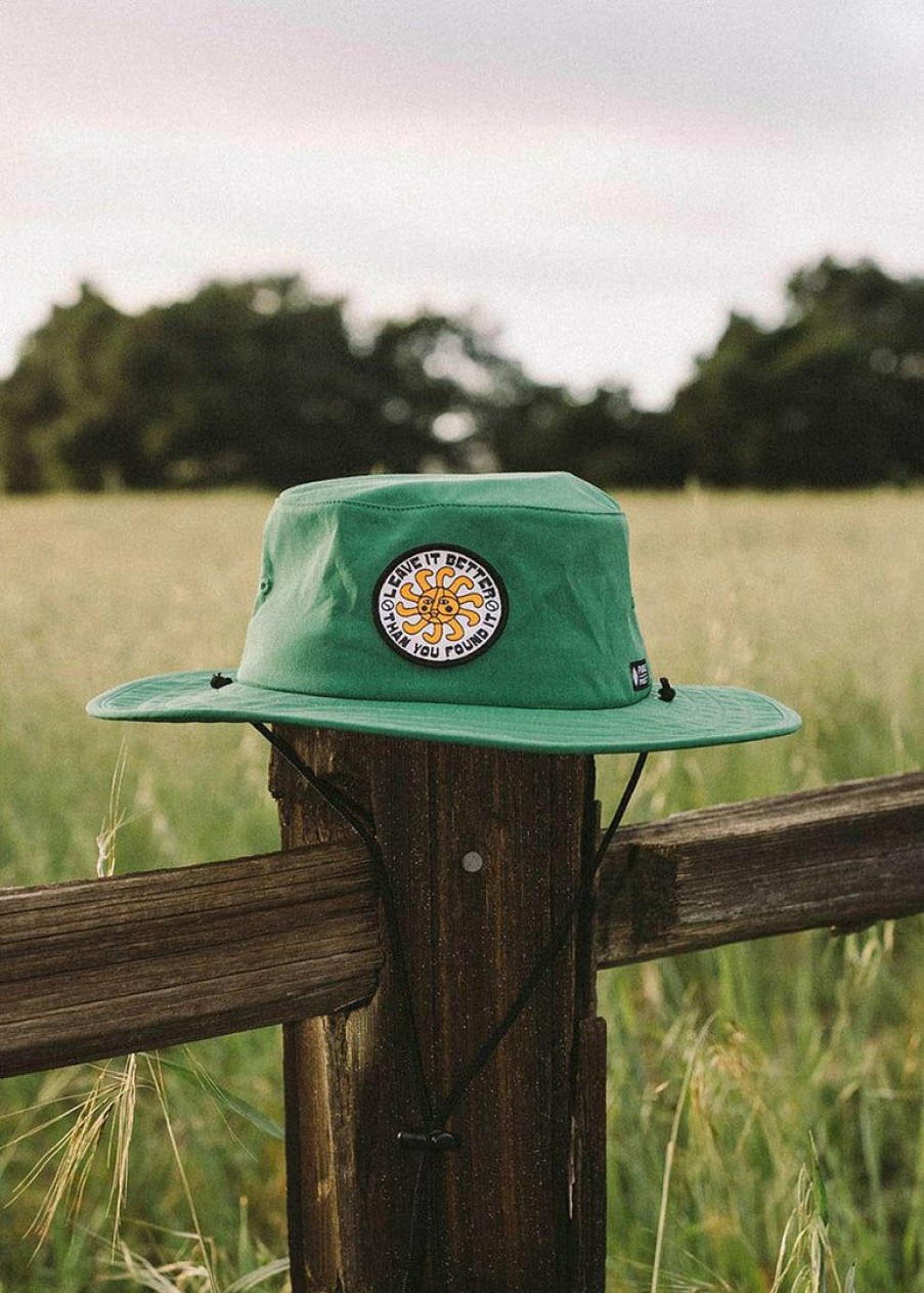 Accessories & Bags * | Parks Project Leave It Better Fun Sun River Hat Home Page Green