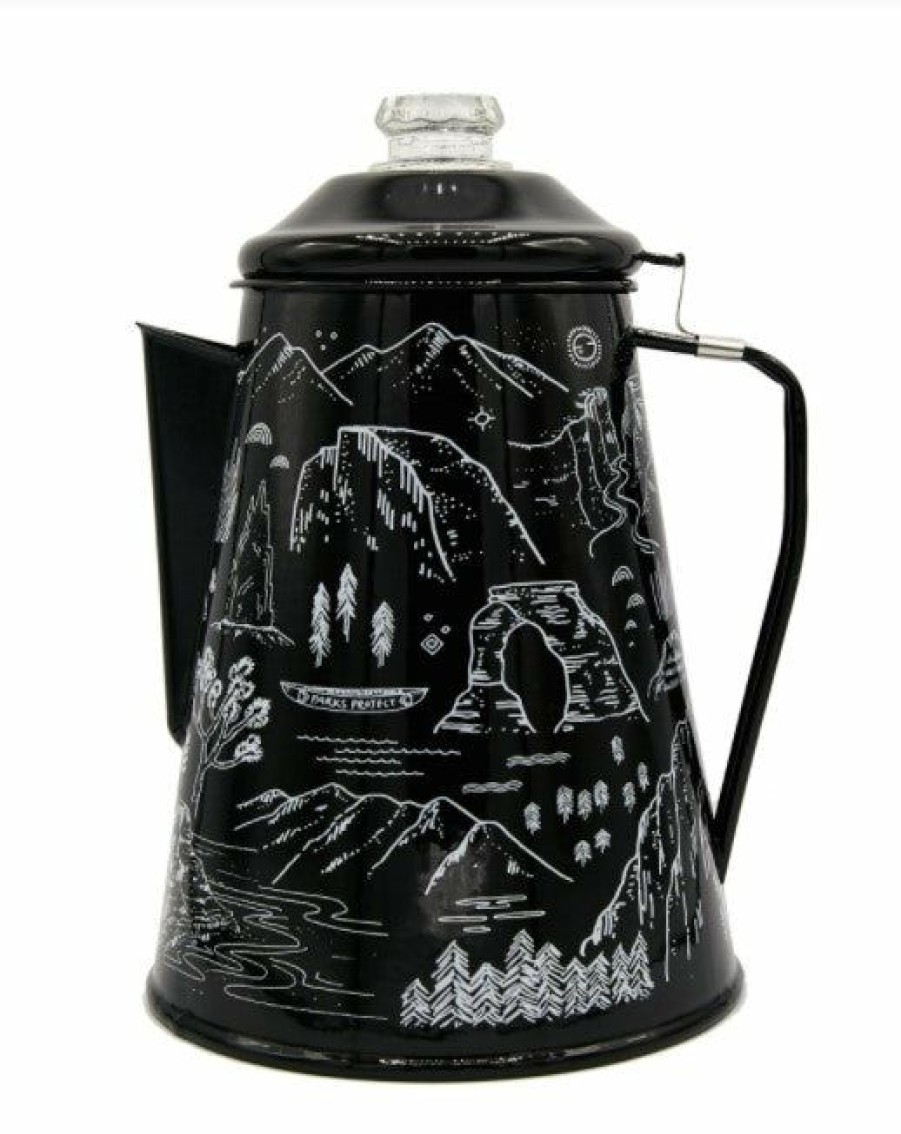 Featured * | Parks Project National Parks Iconic Enamel Percolator Camping Gear Black