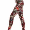 Apparel * | Yoga Democracy Fun Gal Printed Yoga Leggings Fun Gal Shroom Print