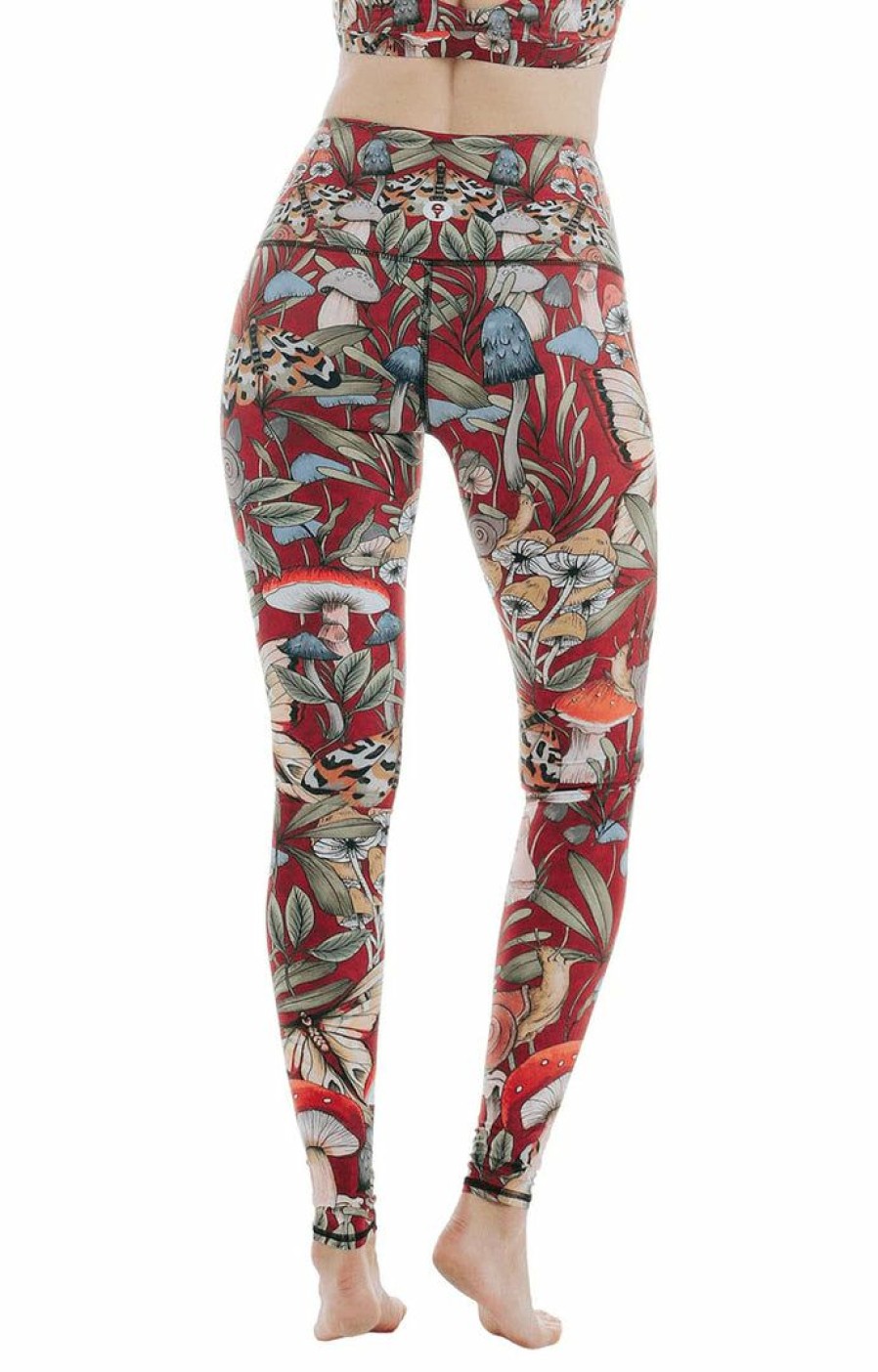 Apparel * | Yoga Democracy Fun Gal Printed Yoga Leggings Fun Gal Shroom Print