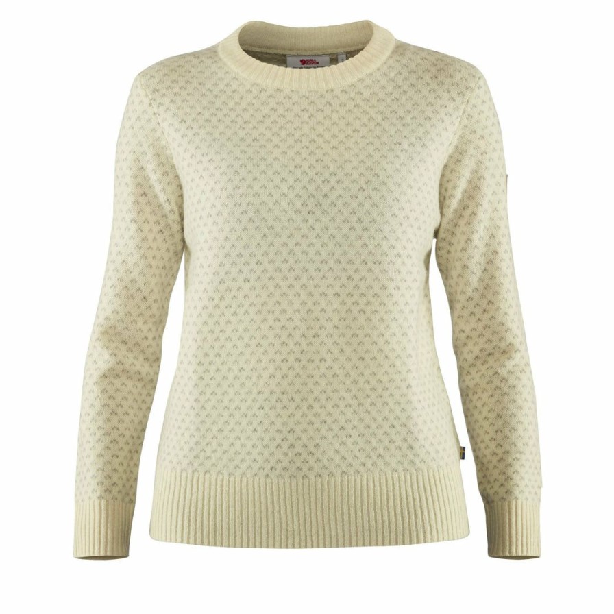 Apparel * | Fjallraven Women'S Ovik Nordic Sweater Home Page Chalk White