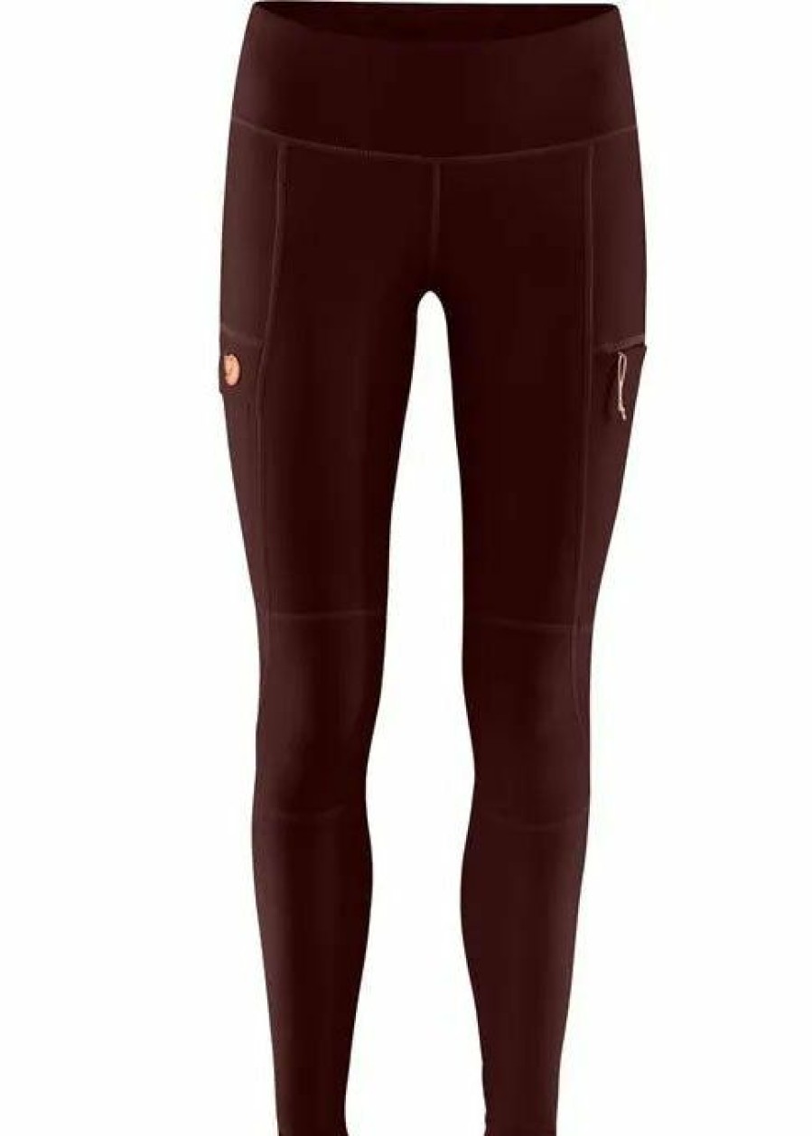 Apparel * | Fjallraven Abisko Trail Tights Hiking Bottoms Dark Garnet