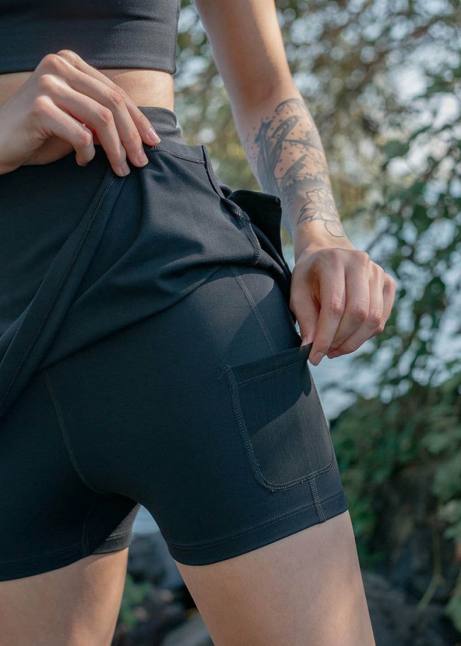 Apparel * | Girlfriend Collective Sport Skort Black