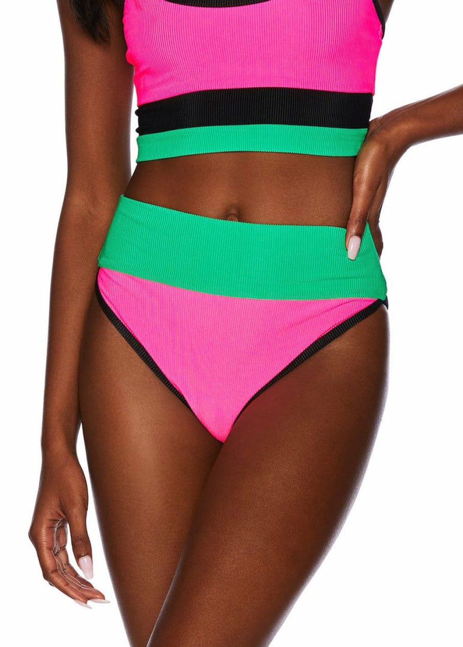 Apparel * | Beach Riot Emmy Bottom- Watermelon Colorblock American Colorblock