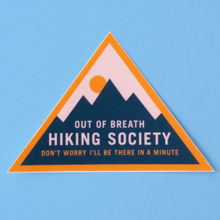 Accessories & Bags * | Active Threads Out Of Breath Hiking Society Sticker