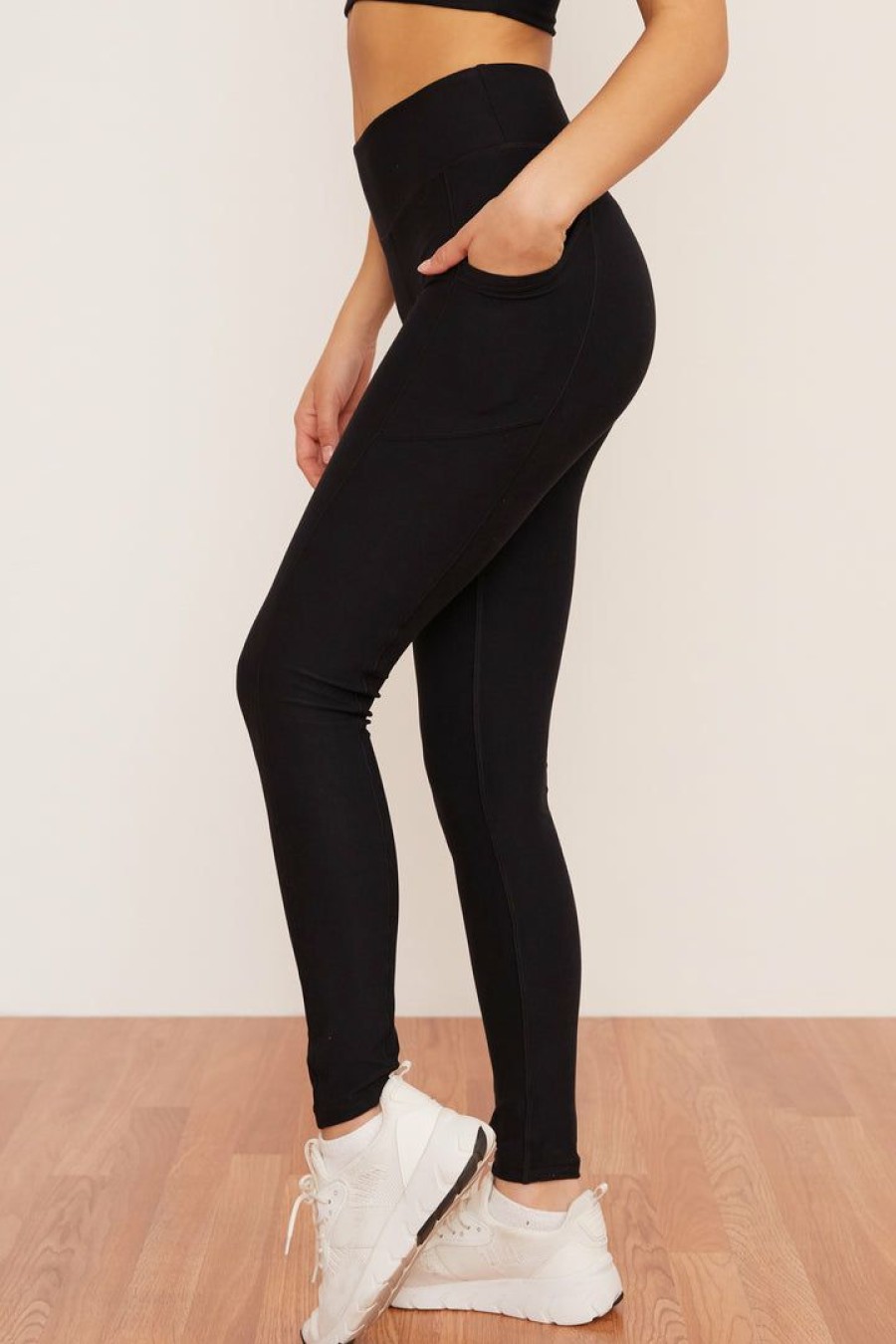 Apparel * | Wolven Home Page Pocket Legging Onyx