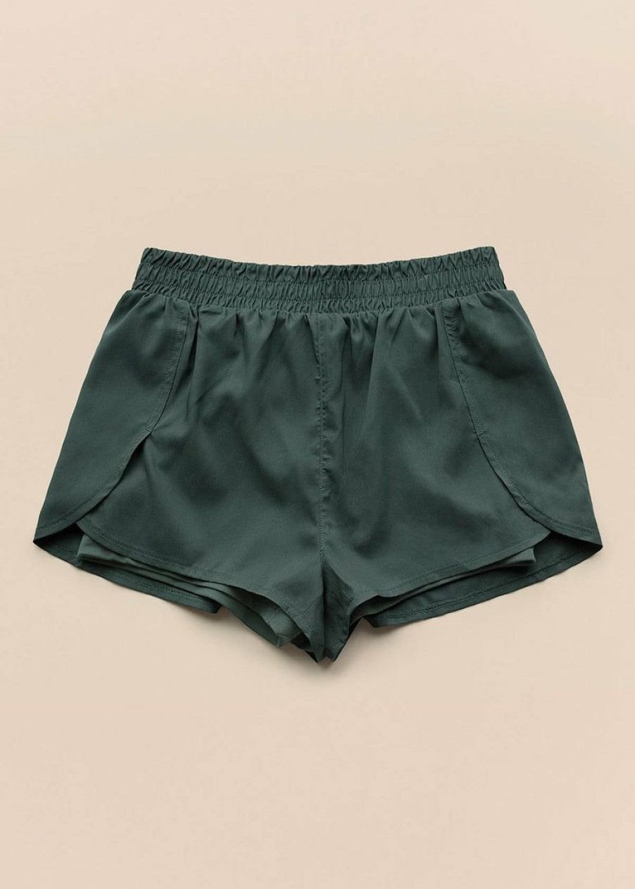 Apparel * | Girlfriend Collective Trail Short Moss