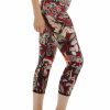 Apparel * | Yoga Democracy Studio Lover Fun Gal Printed Yoga Crop Leggings Fun Gal Shroom Print