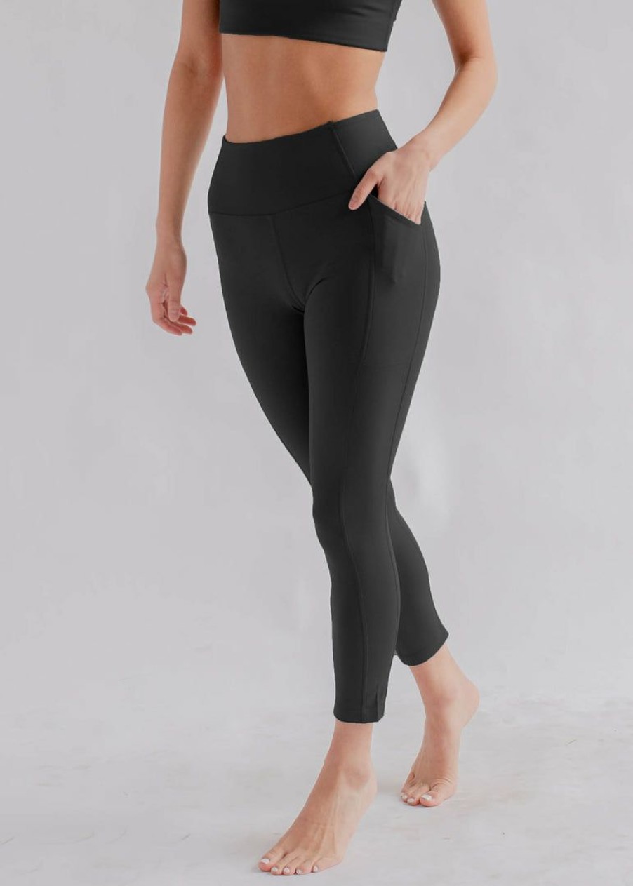 Apparel * | Girlfriend Collective High-Rise Pocket Legging Black