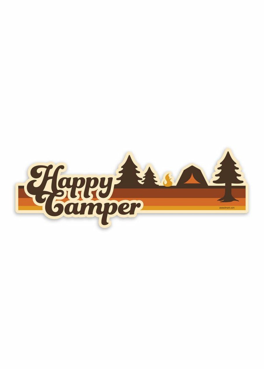 Accessories & Bags * | Amanda Weedmark Home Page Happy Camper Bumper Sticker