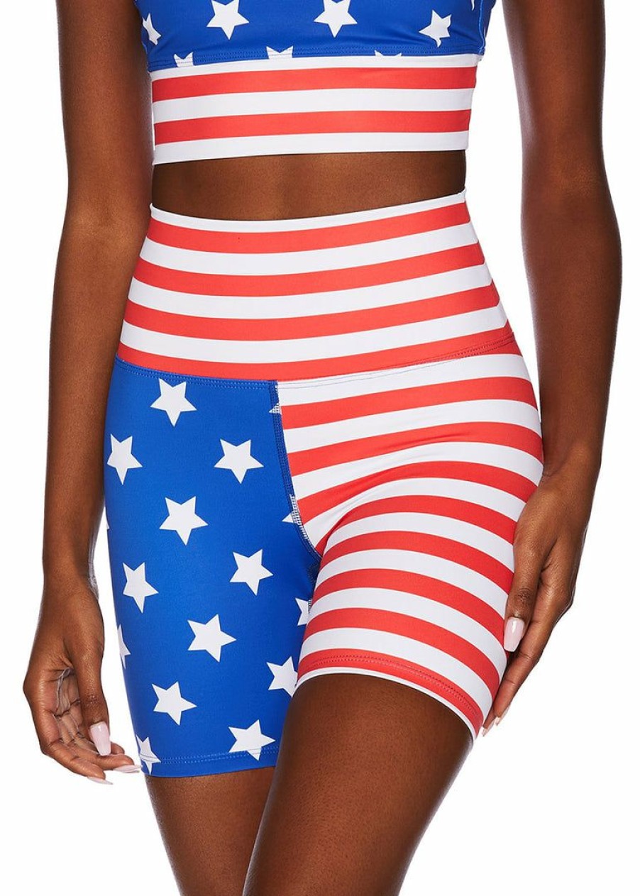 Apparel * | Beach Riot Bike Short Studio Lover Stars & Stripes