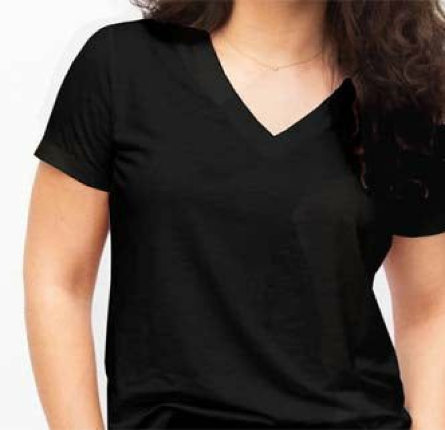 Apparel * | Tasc Performance Nola V-Neck Tee Home Page Black