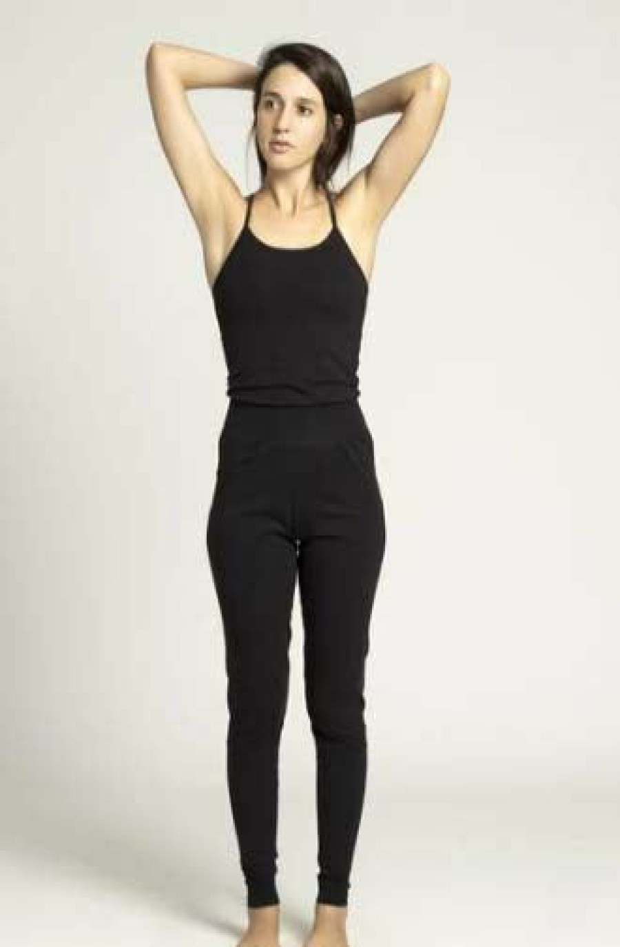 Apparel * | Ripple Yogawear Home Page Long Cotton Yoga Jumpsuit Black