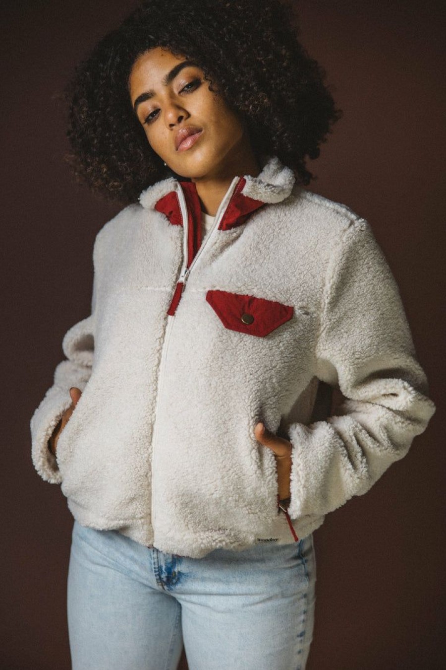 Apparel * | Wondery. Home Page Kelley Fleece Oat Cherry