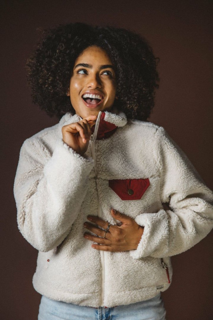 Apparel * | Wondery. Home Page Kelley Fleece Oat Cherry